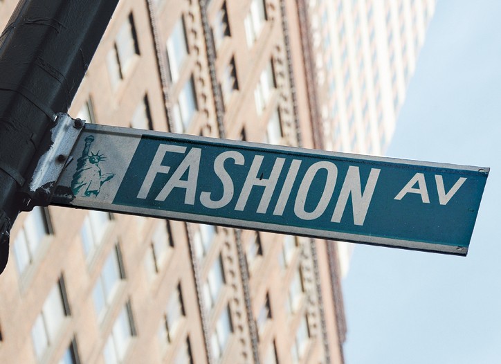 A Garment District street sign.