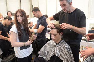 Backstage at Burberry Men's RTW Spring 2016