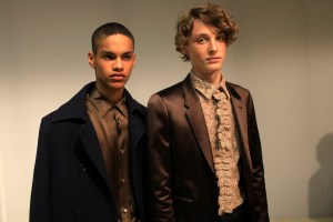 Backstage at Burberry Men's RTW Spring 2016