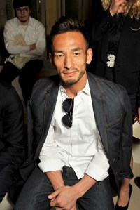 Hidetoshi Nakata sat Front Row at Valentino Spring 2016 Men's show