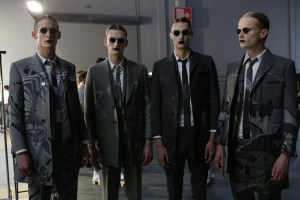 Backstage at Thom Browne Men's Spring 2016