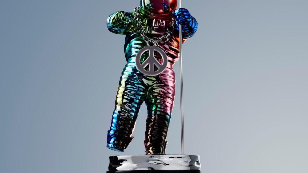 The MTV Video Music Award Moonman, designed by Jeremy Scott.