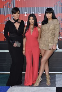 Kris Jenner, Kourtney Kardashian and Kylie Jenner at the MTV Video Music Awards 2015