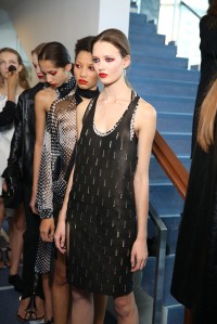 backstage at Anthony Vaccarello RTW Spring 2016