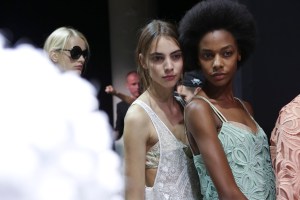 Backstage at Rochas Spring 2016