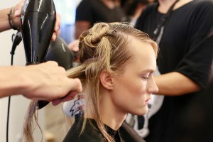 Backstage at Boss RTW Spring 2016