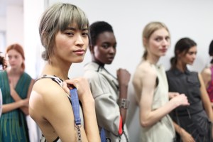 Backstage at Bottega Veneta Spring 2016