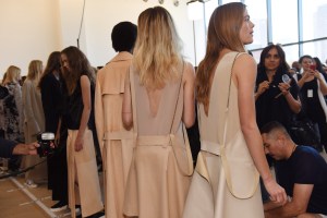 Backstage at Calvin Klein Collection RTW Spring 2016
