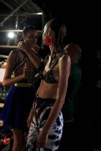 Backstage at Dsquared Spring 2016