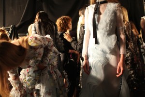 Backstage at Erdem Spring 2016