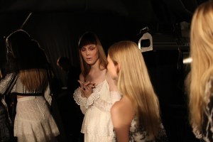 Backstage at Erdem Spring 2016