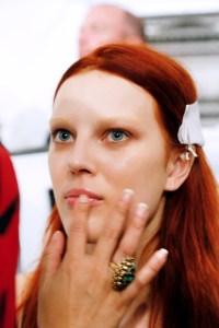 Backstage at Givenchy RTW Spring 2016
