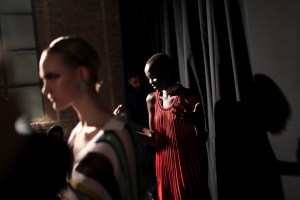 Backstage at Missoni Spring 2016