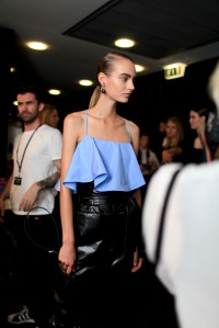 Backstage at Salvatore Ferragamo Spring 2016