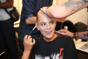 Backstage at Salvatore Ferragamo Spring 2016
