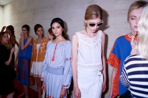 Backstage at Tory Burch RTW Spring 2016