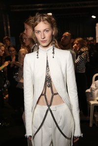 Backstage at Alexander McQueen RTW Spring 2016