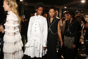 Backstage at Alexander McQueen RTW Spring 2016