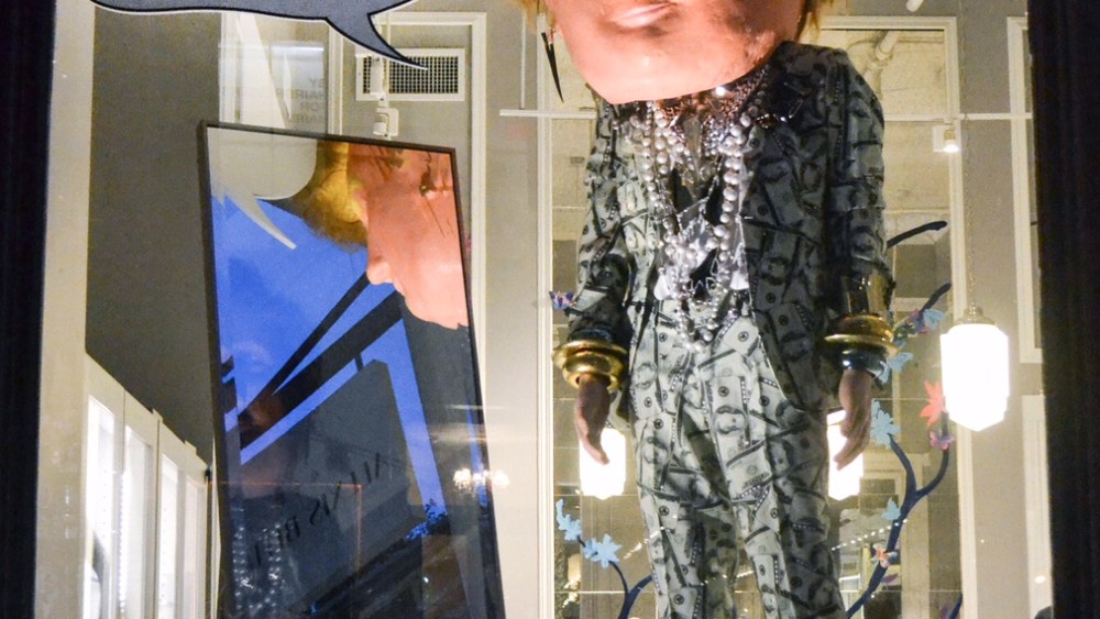 Alexis Bittar's Donald Trump-themed store window.