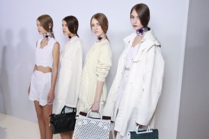 Backstage at Dior Spring 2016