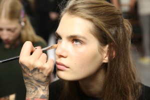 Backstage at Emanuel Ungaro Spring 2016