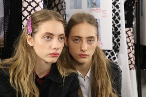 Backstage at Emanuel Ungaro Spring 2016