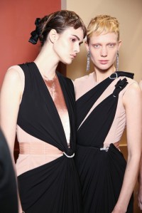 Backstage at Lanvin spring 2016