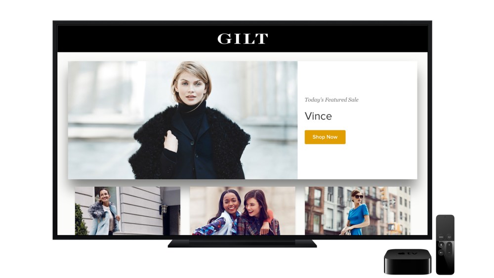 Gilt’s Apple TV app