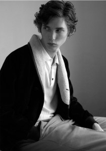 The brand’s signature shawl-collared jacket