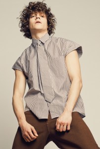 Cmmn Swdn’s cotton shirt and jeans. Cmmn Swdn tie.