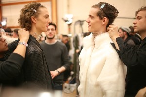 Backstage at JW Anderson Men's Fall 2016