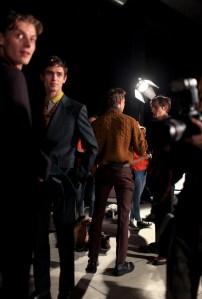 Backstage at Canali Men's Fall 2016