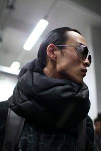 Backstage at Emporio Armani Men's Fall 2016