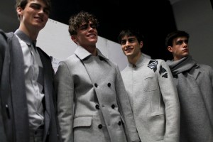 Backstage at Emporio Armani Men's Fall 2016