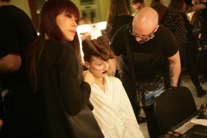 Backstage at Gareth Pugh RTW Fall 2016
