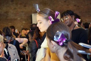 Backstage at J. Mendel RTW Fall 2016
