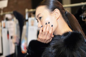 Backstage at J. Mendel RTW Fall 2016