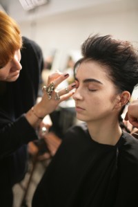 Backstage at Marco de Vincenzo Fall 2016