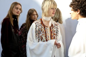 Backstage at Chloé RTW Fall 2016