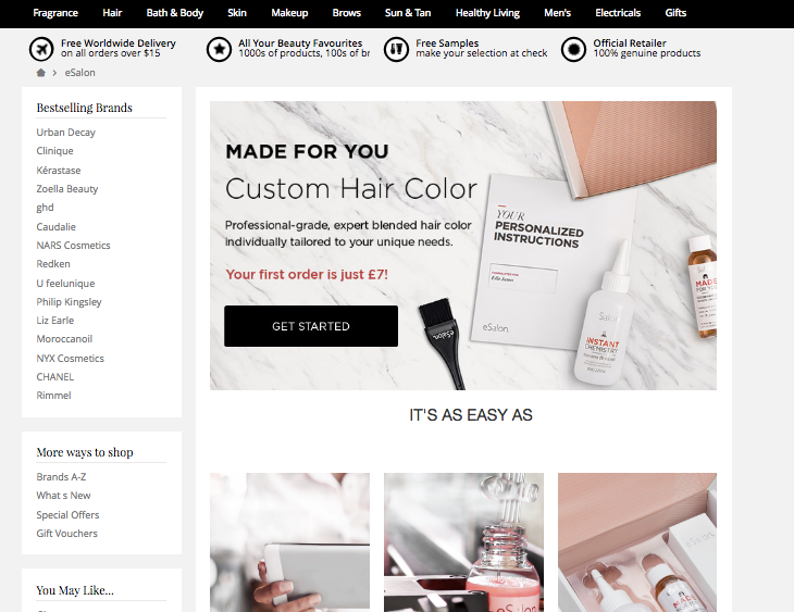 eSalon on Feelunique.com