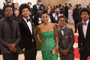 Shameik Moore, Justice Smith, Herizen F. Guardiola, Tremaine Brown Jr. and Skylan Brooks at mET GALA 2016
