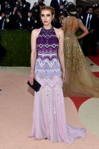 Emma Roberts in Tory Burch at met gala 2016