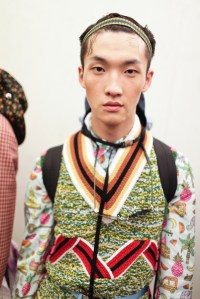 Backstage at Prada Men's Spring 2017
