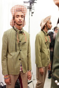 Backstage at Prada Men's Spring 2017
