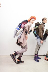 Backstage at Prada Men's Spring 2017