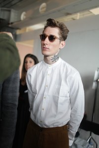 Backstage at Oliver Spencer Men's Spring 2017