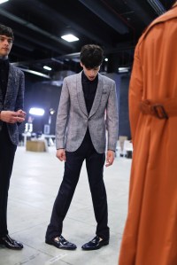 Backstage at Canali Men's Spring 2017