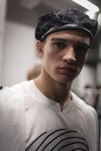 Backstage at Emporio Armani Men's Spring 2017