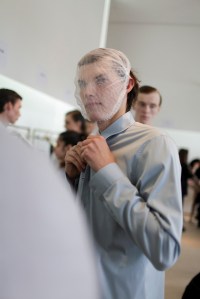 Backstage at Jil Sander Men's Spring 2016