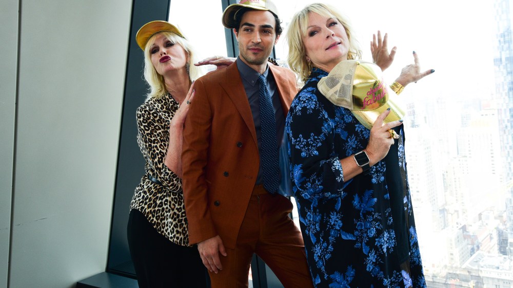 Joanna Lumley, Zac Posen, and Jennifer Saunders